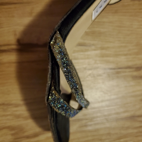 Jimmy Choo heels crystal dust on black satin 37 - Picture 3 of 13